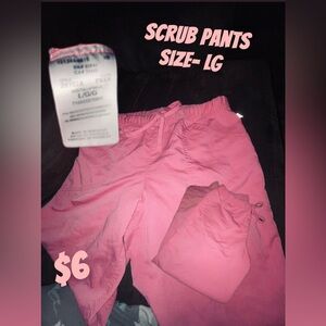 Pink Women's Straight Leg Scrub Pants